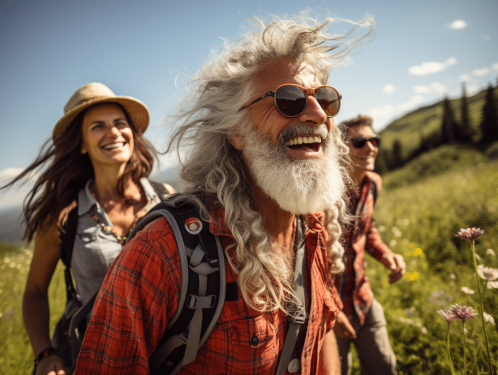 Seniors célibataires en randonnée, partage d'aventures et de rencontres en nature