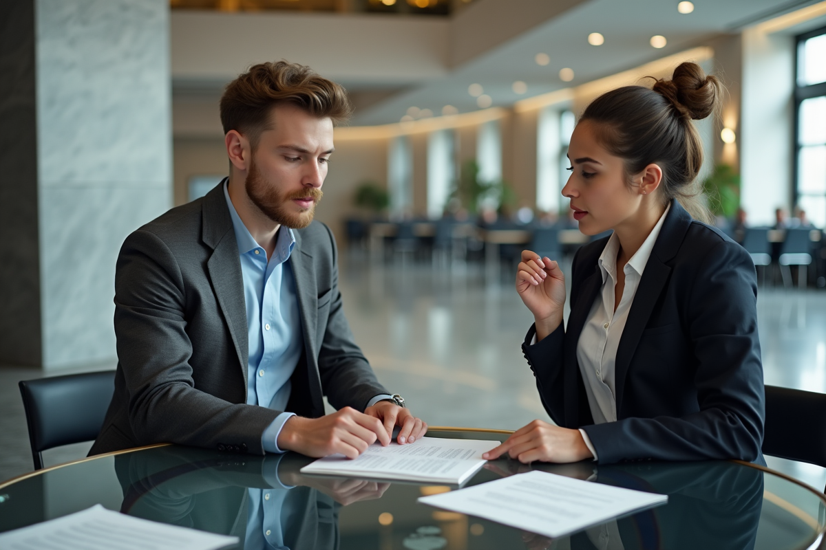 Jeune homme écoutant une notaire dans un espace public